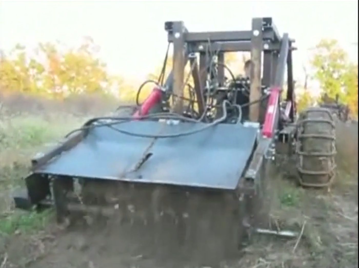 LifeTrac prototype tilling at dusk