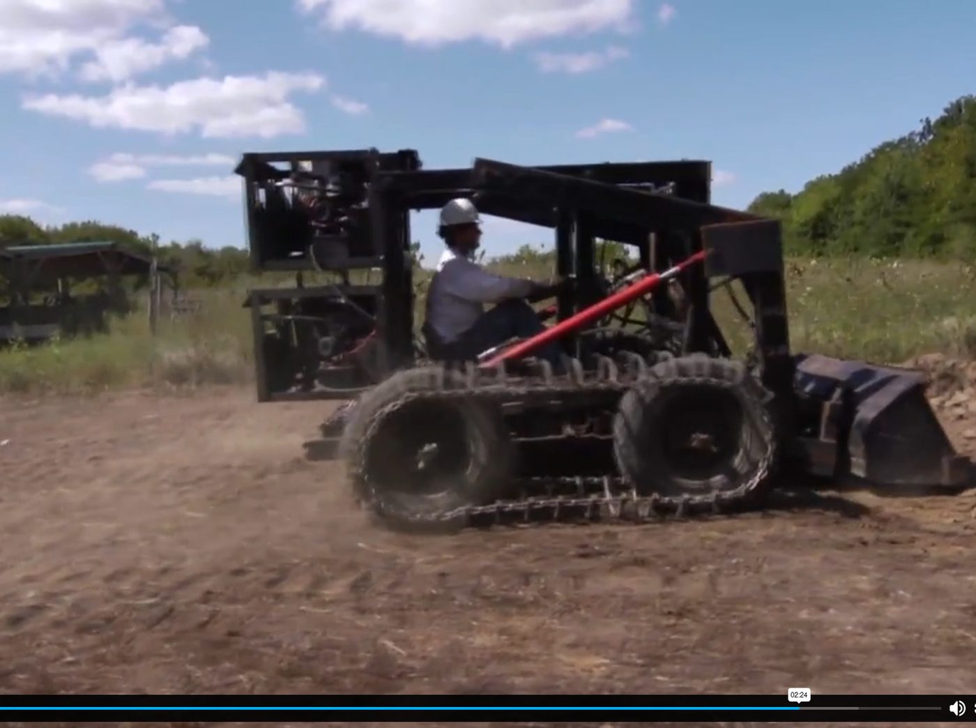 Real LifeTrac prototype in the field with operator